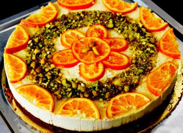Cheesecake clémentine pistache